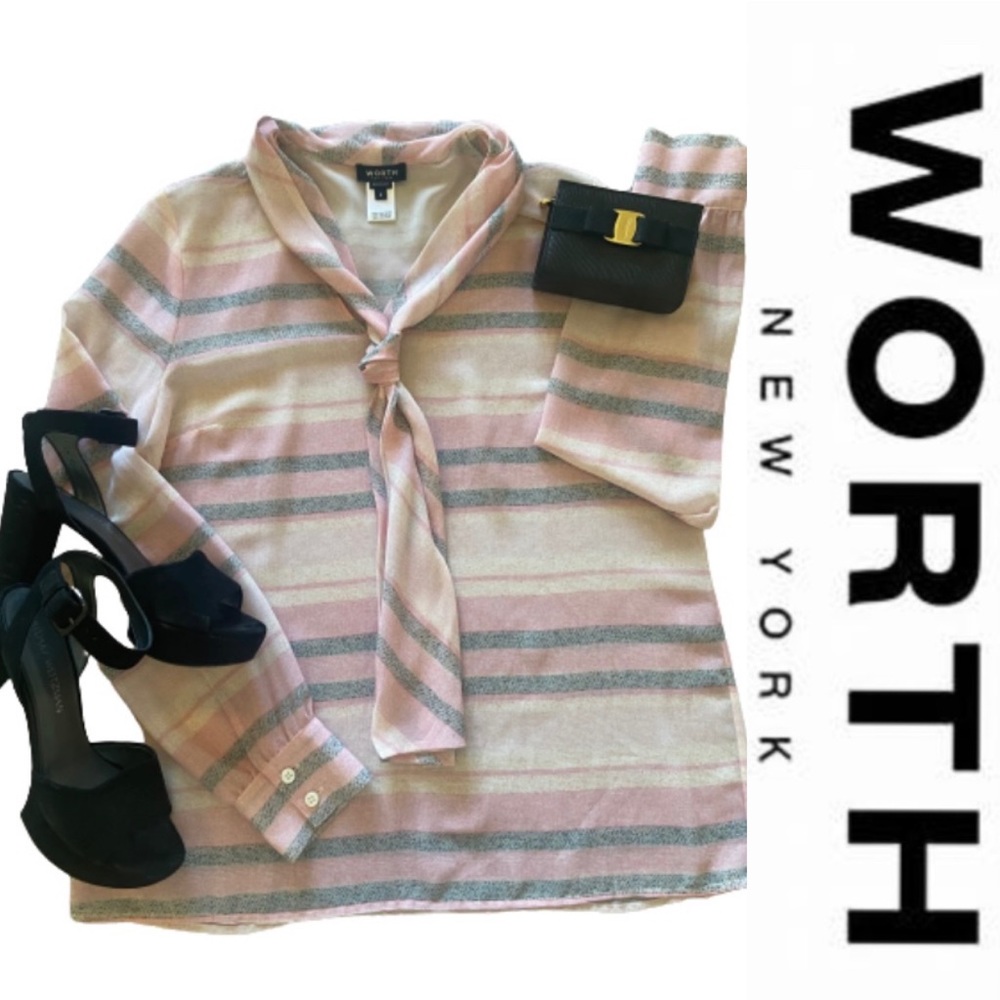 Worth NY Blouse with Bow Tie - Size S